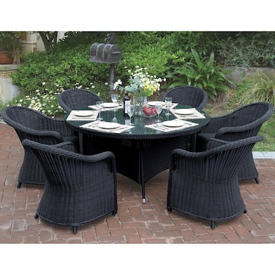6 Person Round Outdoor Dining Set Flash, Round Patio Sets For 6