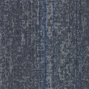 Elite Blue Comm/Residential 24 in. x 24 in. Glue-Down or Floating Carpet Tile with cushion (18 piece/case) 72 sq. ft.