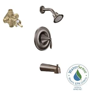 Eva Single-Handle 1-Spray Posi-Temp Tub and Shower Faucet with Eco-Performance in Oil Rubbed Bronze (Valve Included)
