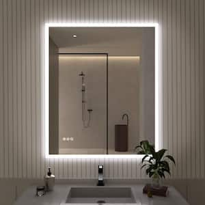 Musci 30 in. W x 36 in. H Rectangular Frameless LED Wall Bathroom Vanity Mirror