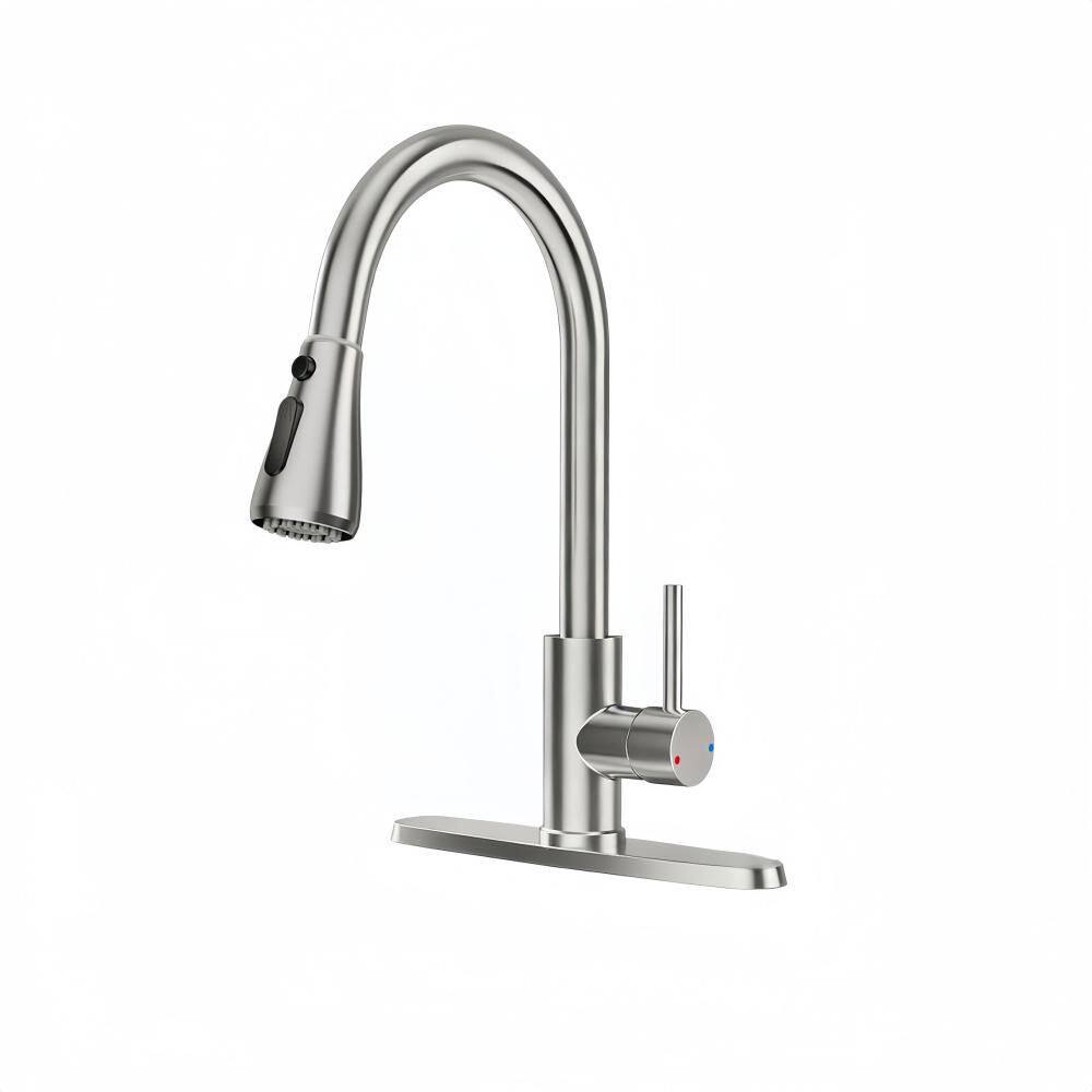 15 in. H x 9.4 in. W x 9.25 in. D Stainless Steel Faucet with Pull Down Sprayer for Laundry, Camper, RV and Bar (1-Pack) price history on PriceWatchPro