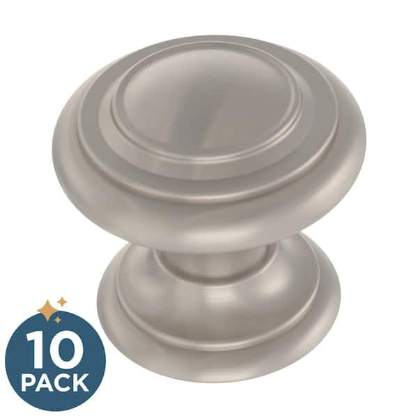 Franklin Brass 10-Pack Simple Double Ring 1-1/8 in. (29 mm) Classic Nickel Round Cabinet Knobs