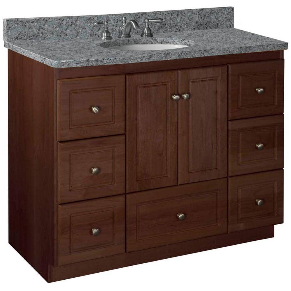 Ultraline 42 in. W x 21 in. D x 34.5 in. H Bath Vanity Cabinet without Top 