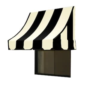 3.38 ft. Wide Nantucket Window/Entry Fixed Awning (31 in. H x 24 in. D) in Black/White
