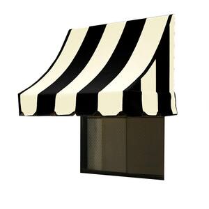 6.38 ft. Wide Nantucket Window/Entry Fixed Awning (56 in. H x 48 in. D) in Black/White