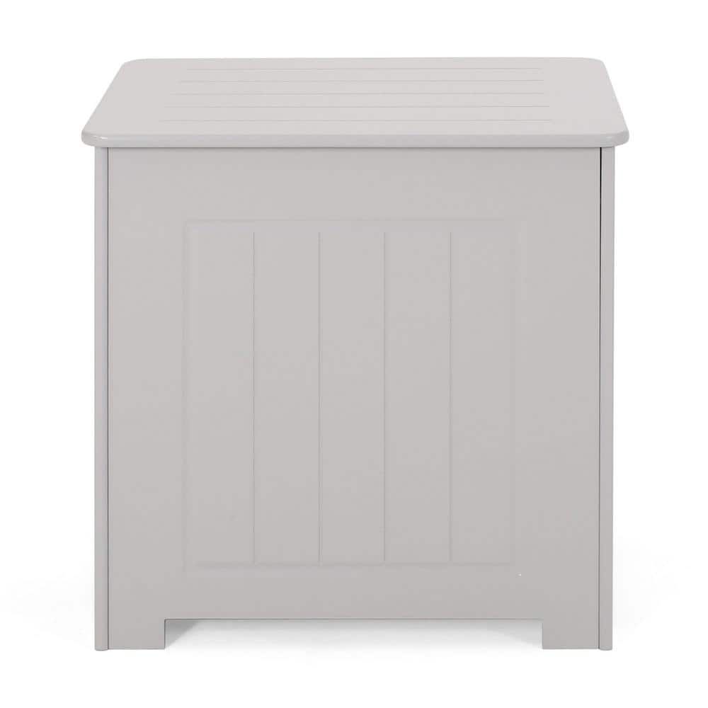20 in. W x 15.75 in. D x 20.25 in. H Gray MDF Freestanding Linen Cabinet wi