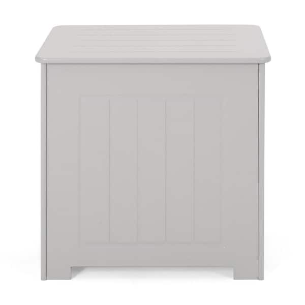 20 in. W x 15.75 in. D x 20.25 in. H Gray MDF Freestanding Linen Cabinet with Flip Top Lid in Gray