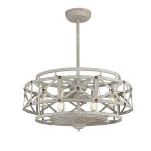 Colonade 29.5 in. W x 15.25 in. H 6-Light Provence with Gold Accents Indoor Incandescent/LED Fan D 'Lier Ceiling Fan