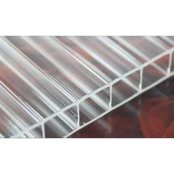 Coroplast 48 in. x 96 in. x 0.157 in. (4mm) Clear Corrugated Twinwall Plastic  Sheet (10-Pack) COR4896-CLR - The Home Depot