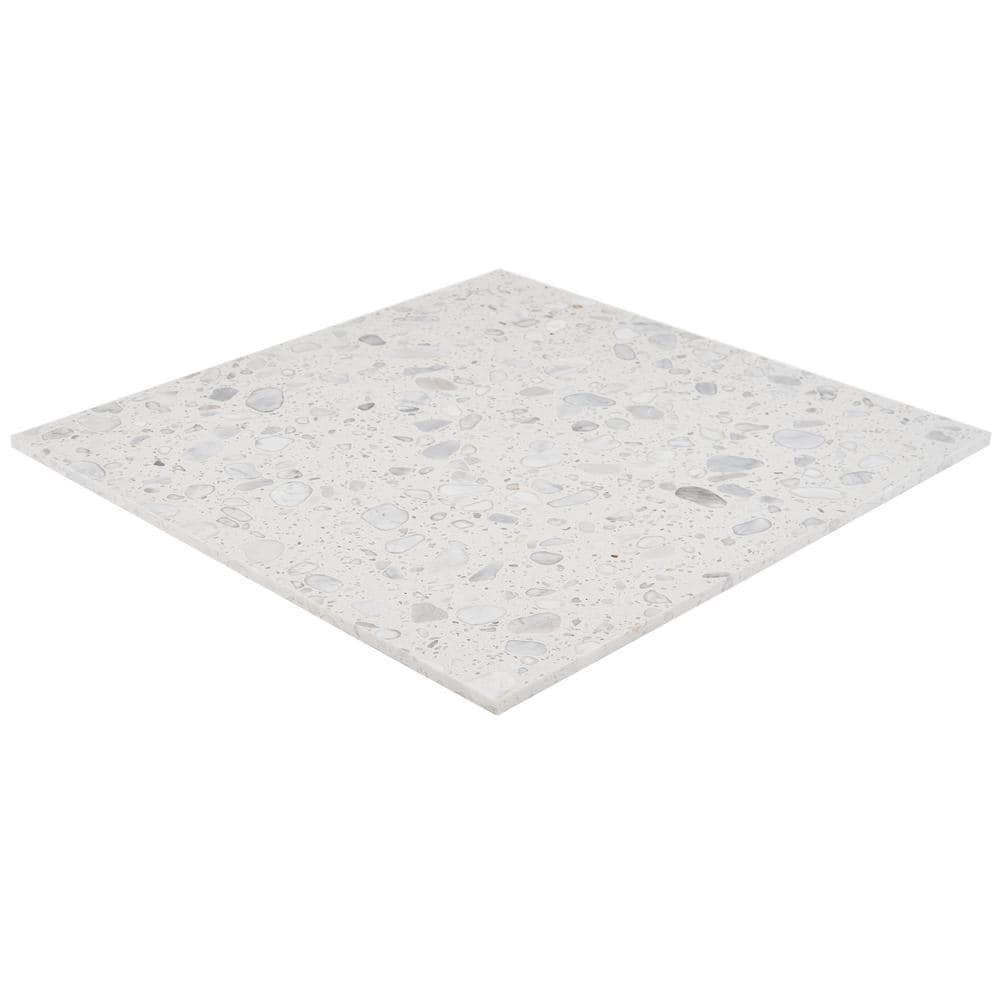 Italia Bianco 24'' x 24'' Honed Terrazzo Floor and Wall Tile