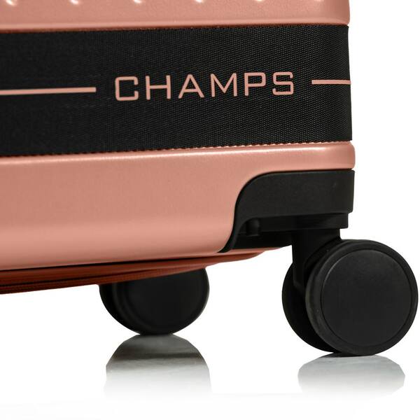 CHAMPS Fresh II 3-Piece Pink Hardside USB Luggage Set S1050-PINK