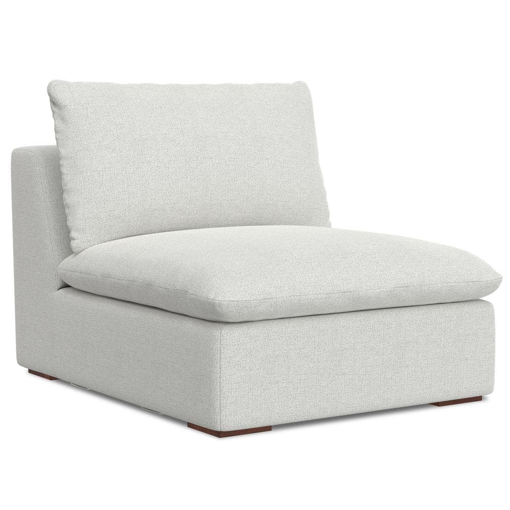 Jasmine Gray Fabric Modular Sofa and Ottoman Set