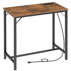 23.8 in. x 39.5 in. Bistro Table with Metal Base, MDF Top and