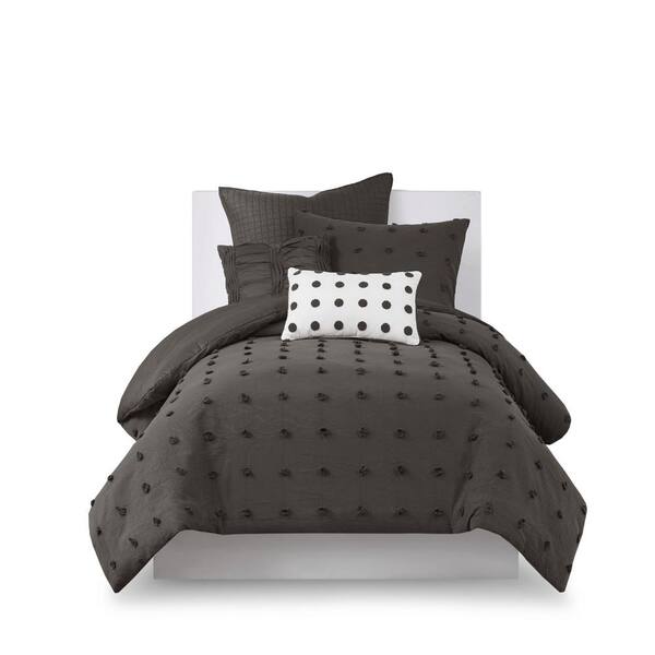 Urban Habitat Maize 5Piece Charcoal Cotton Twin/Twin XL Comforter Set