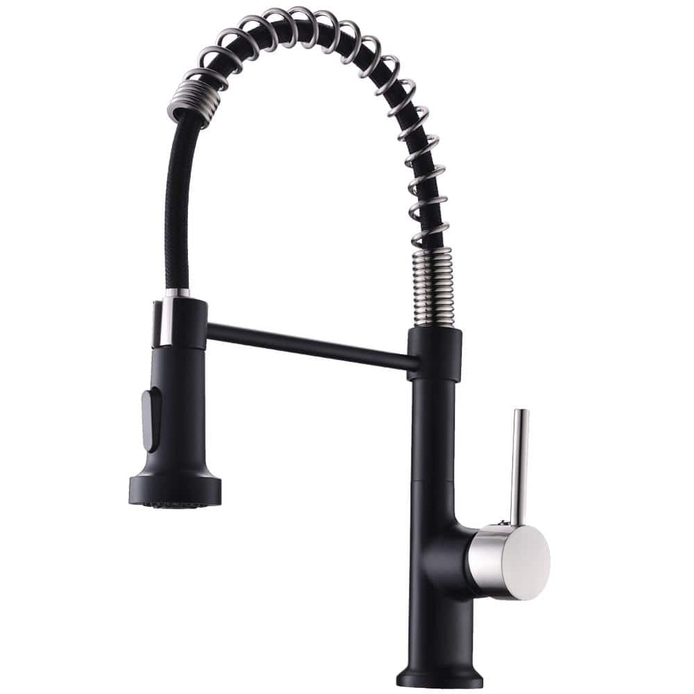 Single Handle Pull-Down Sprayer Kitchen Faucet with Dual Function Spray Hea