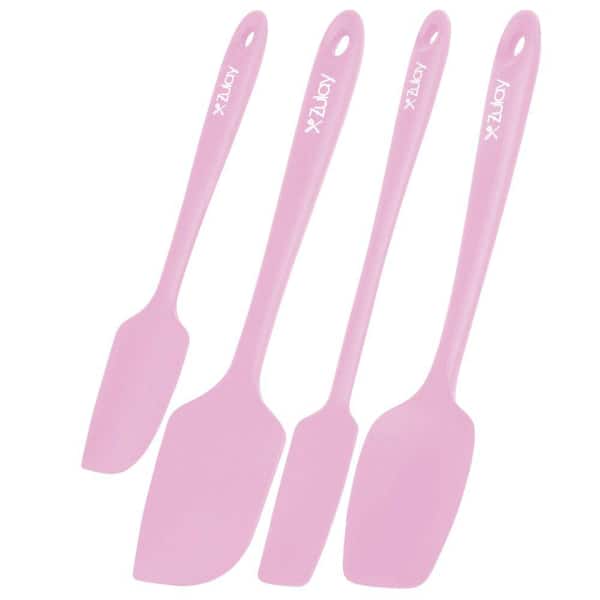 Zulay Kitchen 4-Piece Silicone Spatula Set - Pink