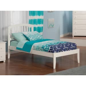 Richmond White Twin Platform Bed with Open Foot Board