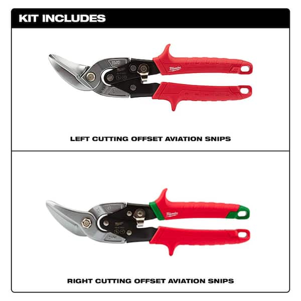 Left and Right Offset Aviation Snips (2-Pack) Left and Right Offset Aviation Snips (2-Pack)