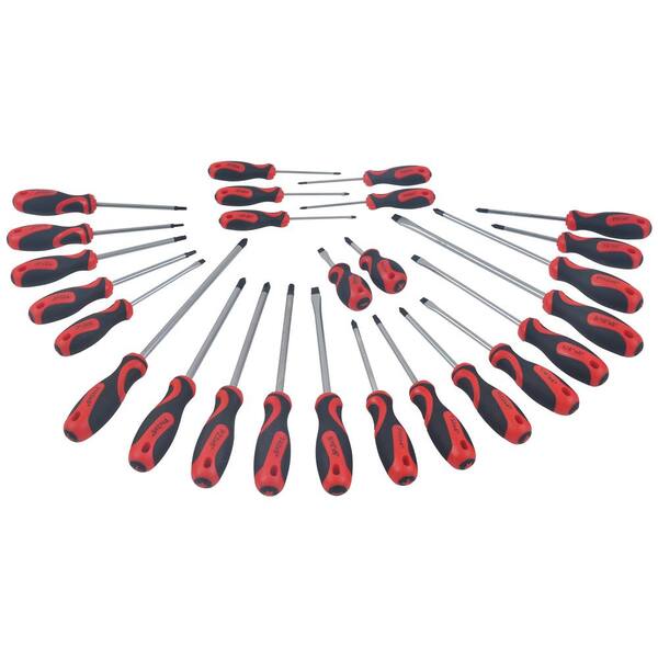 Stark USA 26-Piece Magnetic Screwdriver Set – Slotted, Philips, Pozi, Star – Includes Organizing Stand