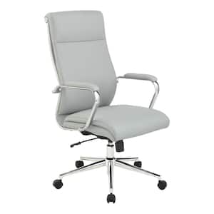 Pro-Line II Antimircrobial Fabric Series High Back Executive Manager's Chair in Dillon Steel and a Chrome Base