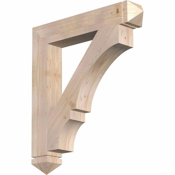 Ekena Millwork 5.5 in. x 40 in. x 36 in. Douglas Fir Balboa Arts and Crafts Smooth Bracket