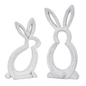 Resin White Rabbit Figurine