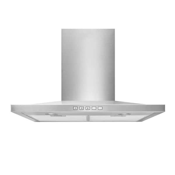 Sharp 30-in 450-CFM Convertible Stainless Steel Wall-Mounted Range Hood  with Charcoal Filter in the Wall-Mounted Range Hoods department at