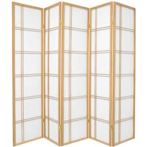 6 ft. Natural 5-Panel Room Divider