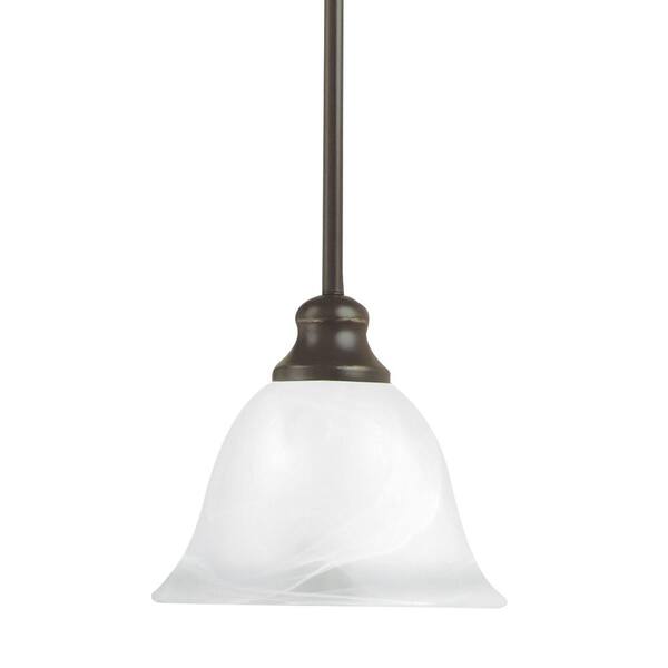 Generation Lighting Windgate 1-Light Heirloom Bronze Pendant with LED Bulb