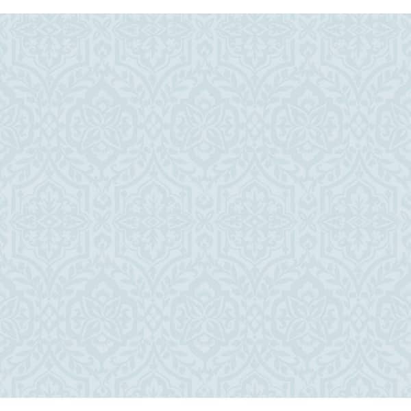 York Wallcoverings 60.75 sq ft Blue Catherdral Damask Pre-Pasted Wallpaper