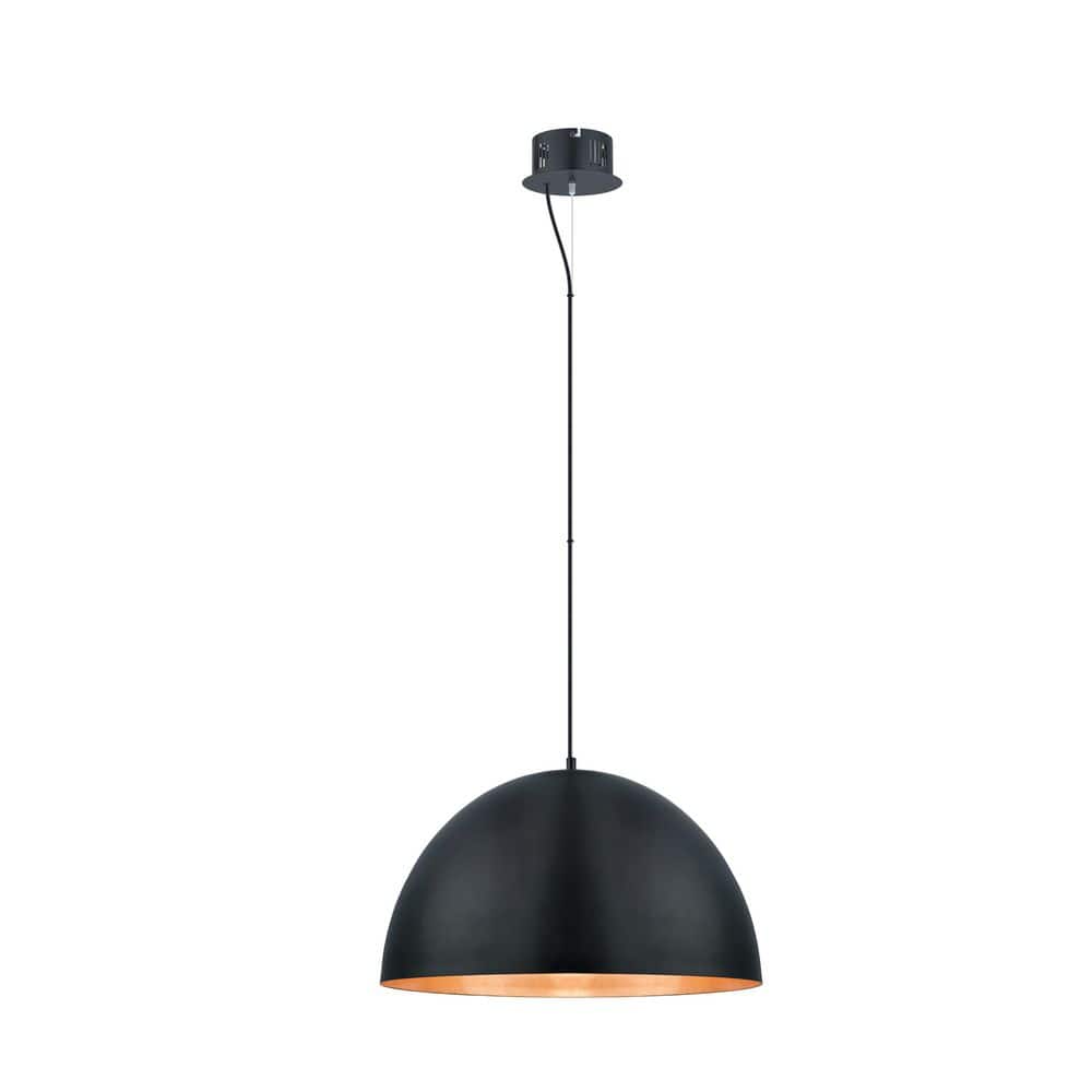 Gaetano 72" Black and Gold LED Bowl Pendant Light
