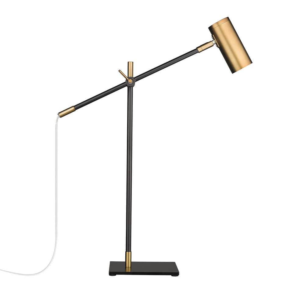 27 AdjusDesk Metal Udbina Desk Lamp with Arm Brushed Steel - Cal Lighting