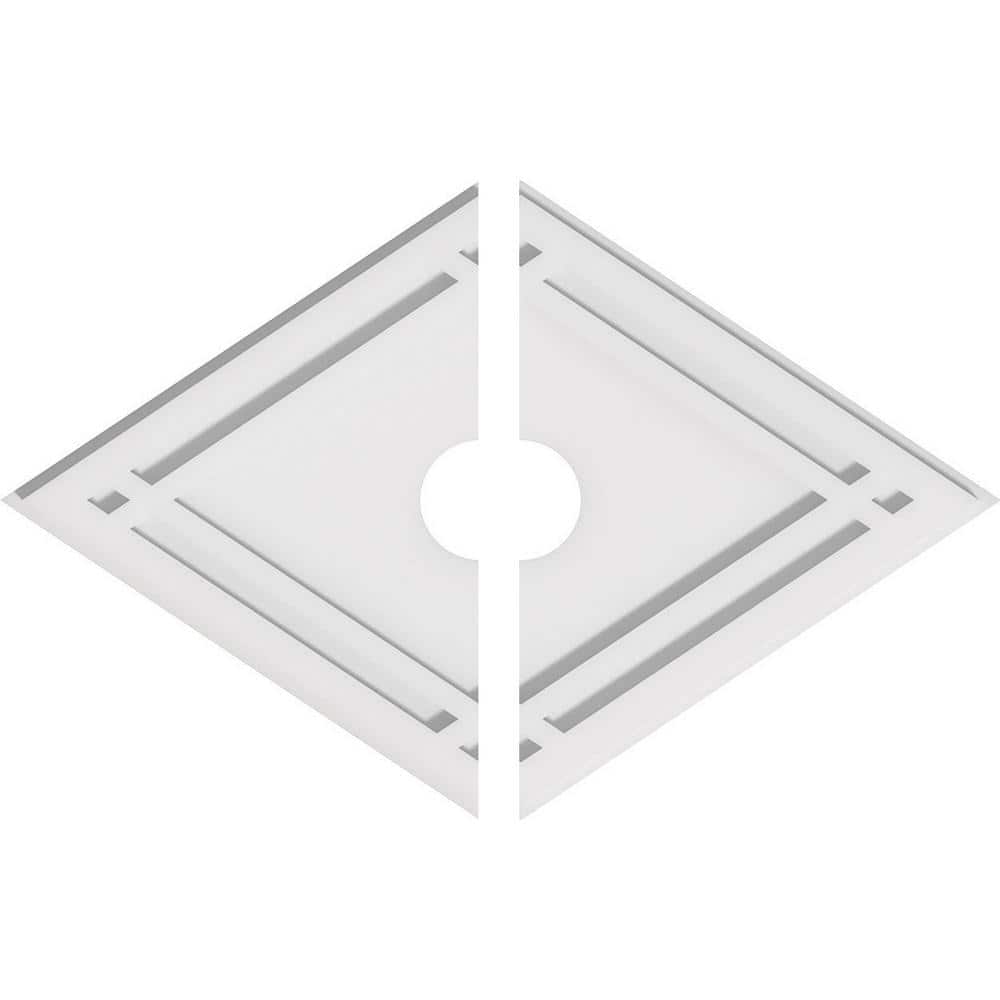 24 in. W x 16 in. H x 3 in. ID x 1 in. P Diamond Architectural Grade PVC Contemporary Ceiling Medallion (2-Piece) price history on PriceWatchPro