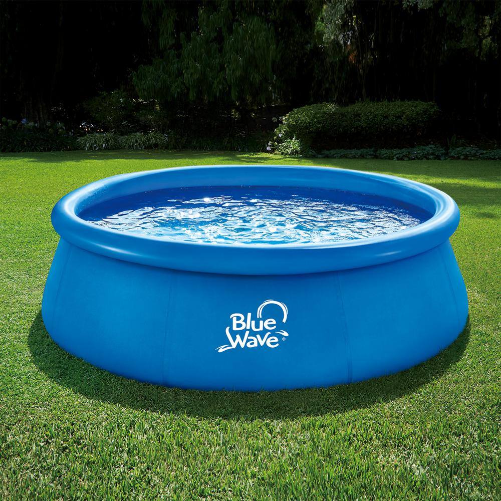 Blue 13ft Round Inflatable Above Ground Pool with Cover