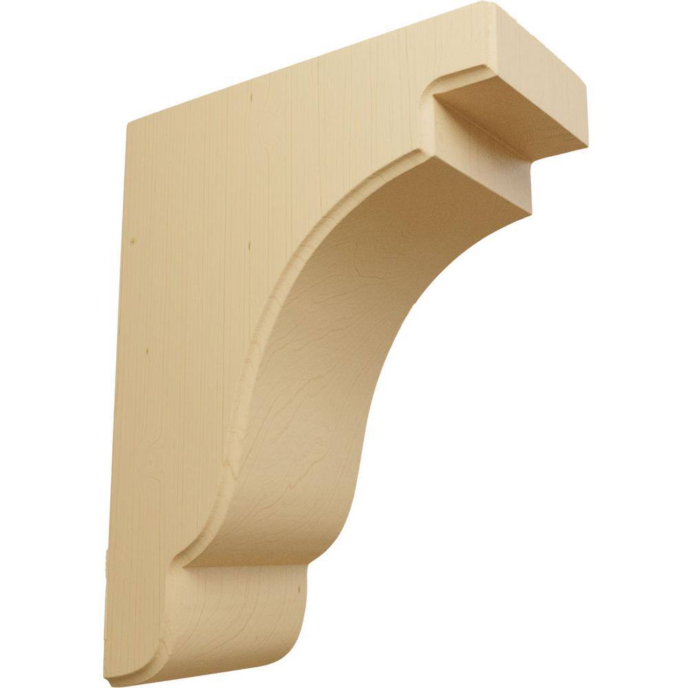 Alder Wood Bedford Bracket Corbel, 3.5" x 7.25" x 9.5"
