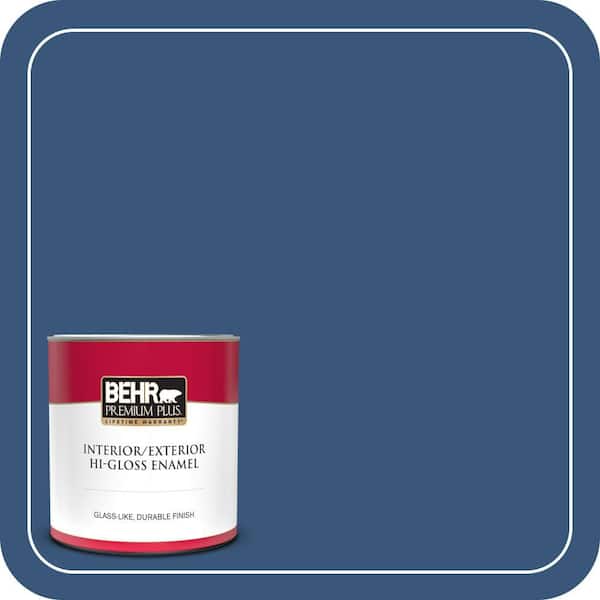 BEHR PREMIUM PLUS 1 qt. #590D-7 Star Spangled Hi-Gloss Enamel Interior/Exterior Paint & Primer
