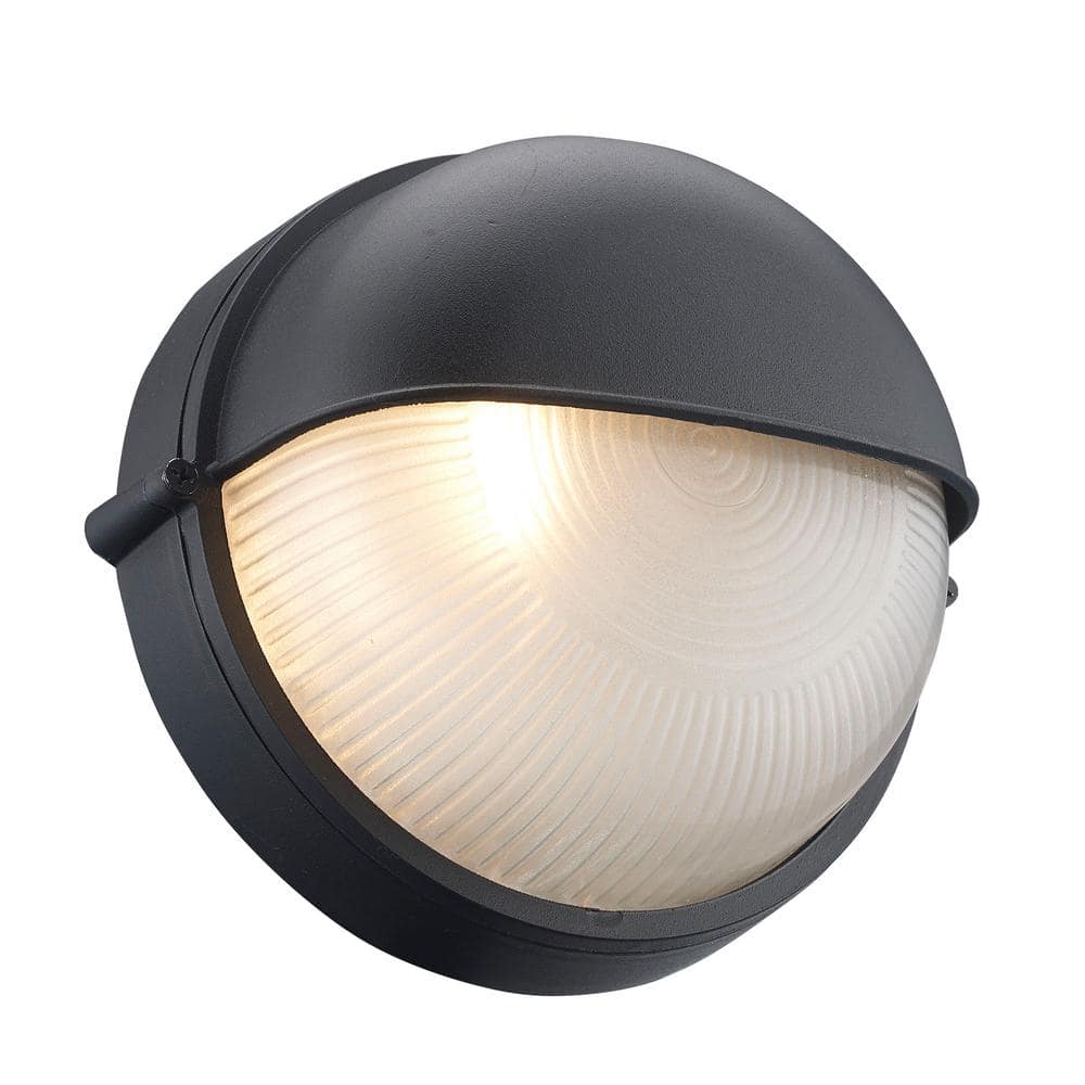 Mesa II Black Frosted Glass Wall Mount Light