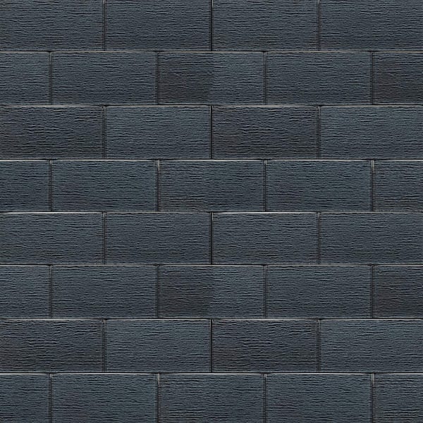 MSI Take Home Tile Sample - Glacier Blue 3 in. x 9 in. Mixed Glass Tile