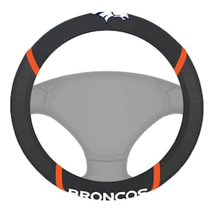 NFL - Denver Broncos Embroidered Steering Wheel Cover in Black - 15in. Diameter