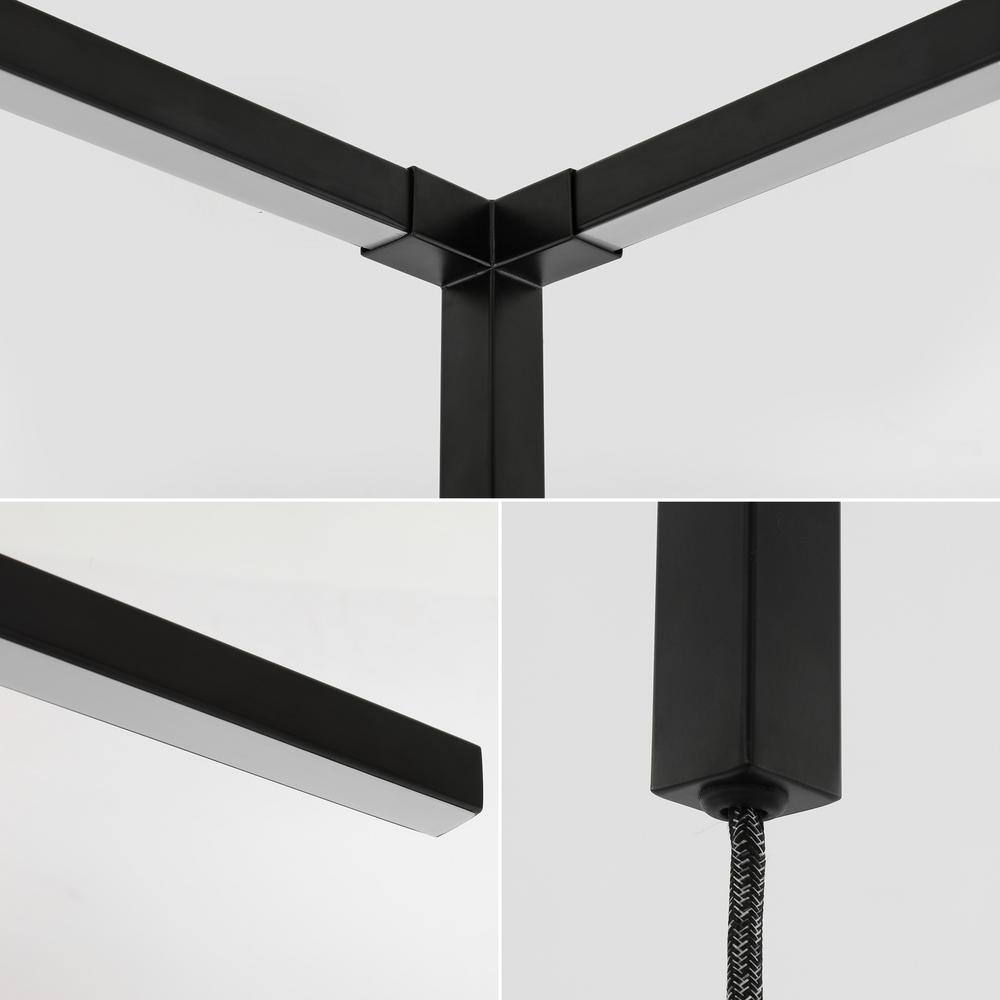 Madsen 18.25" Black Iron Minimalist Plug-In LED Sconce