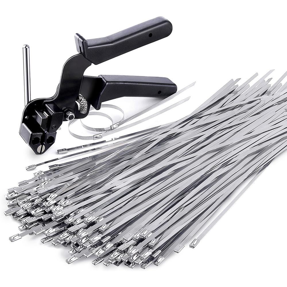 Stainless Steel Special Cable Tie Tool, 11.8 in. 150 Pcs Cable Ties For Fen