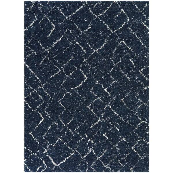 BALTA Albini Navy Blue 5 ft. 3 in. x 7 ft. Abstract Area Rug
