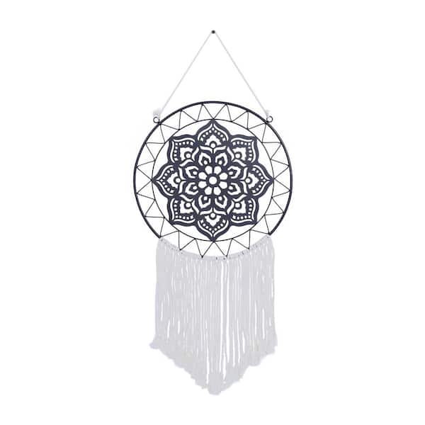 Litton Lane 49 in. x 22 in. Black Metal Contemporary Abstract Wall Decor