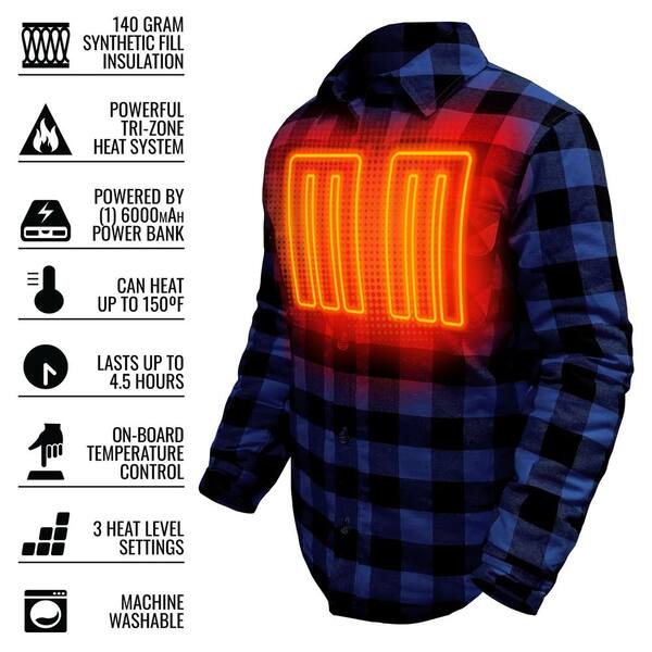 5-Volt Heated Work Shirt Jacket 