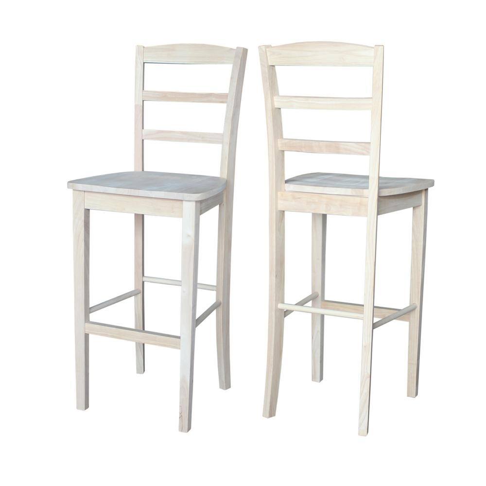 Madrid 30-Inch Unfinished Parawood Bar Stool