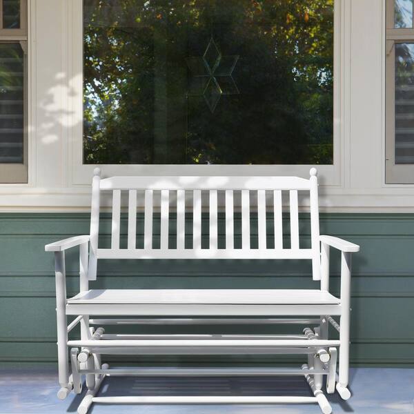 white glider rocker outdoor