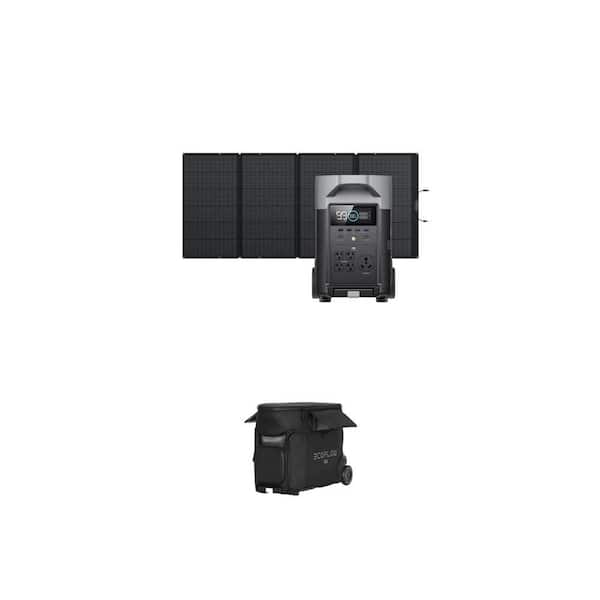 3600W/7200W Peak DELTA Pro Solar Generator with 400W Solar Panel and DELTA Pro Bag