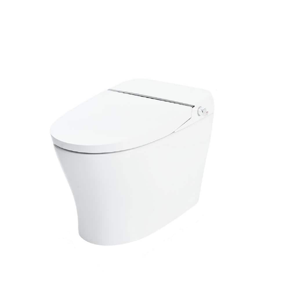 cadeninc 1/1.28 GPF Tankless Smart Toilet in White with Dual Flush ...