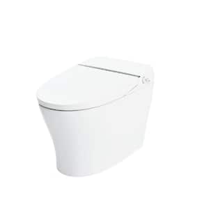 1/1.28 GPF Tankless Smart Toilet in White with Dual Flush, Self-Cleaning Nozzle, Foot Sensor Flush, Knob Control