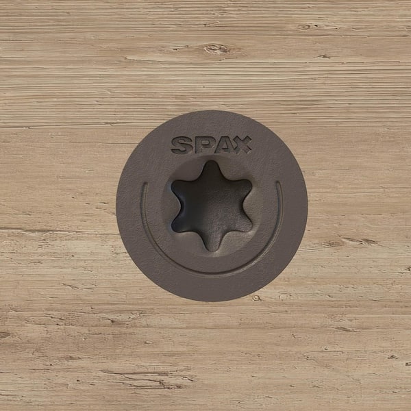 SPAX #8 x 1-5/8 in. Tan PowerDrive Exterior T25 T-Star Flat Head